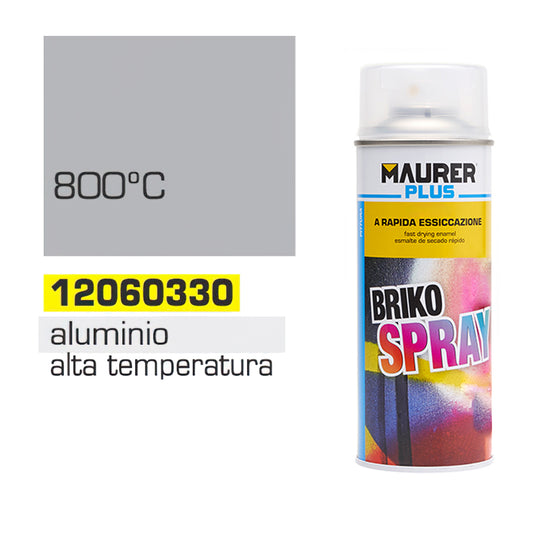 Tinta Spray Resistente a Altas Temperaturas Alumínio 400 ml.
