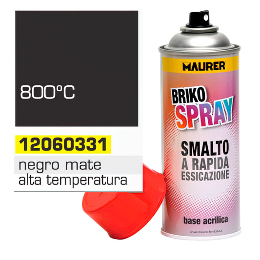 Tinta Spray Resistente a Altas Temperaturas Preto Fosco 400 ml.