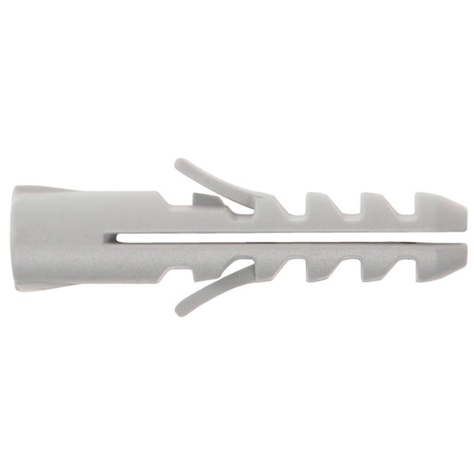 Taco Nylon Tradicional  Gris   6 mm.  (Caja de 100 piezas)