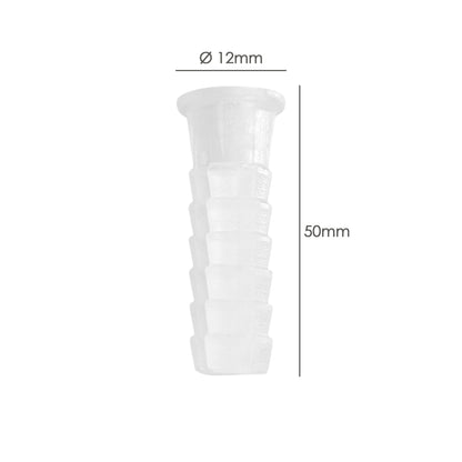 Taco Wolfpack Plástico Blanco 12x45 mm. (25 uindades)
