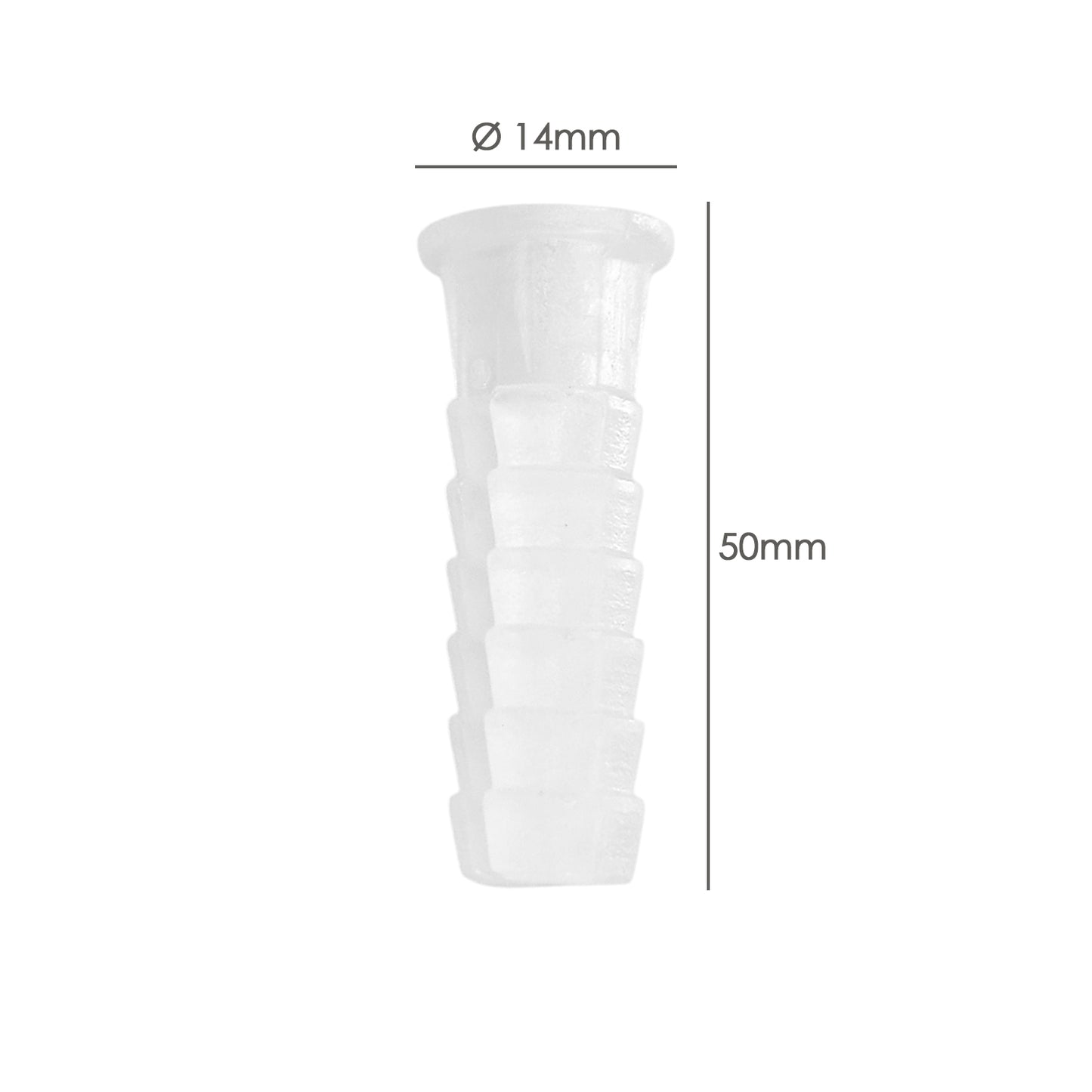 Taco Wolfpack Plástico Blanco 14x50 mm. (25 unidades)