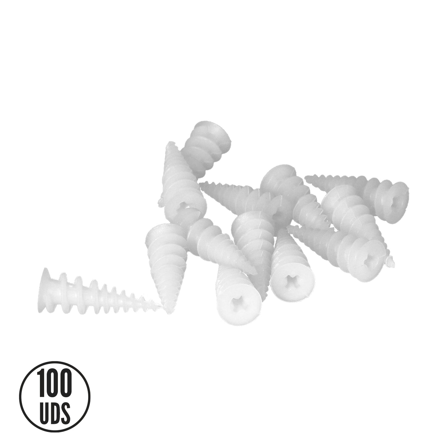 Taco Nylon Pladur Autotaladrante 15×37 Mm. 100 Unidades.