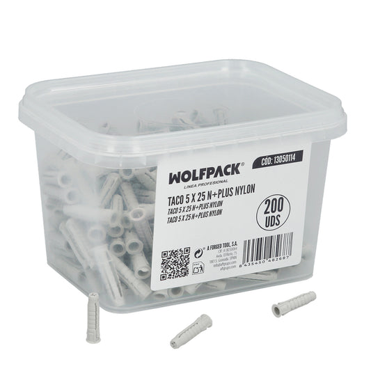 Taco 5 x 25 N+plus Nylon Caja 200 Uds.
