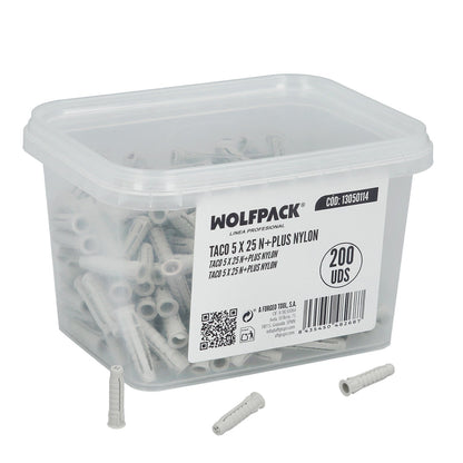 Taco 5 x 25 N+plus Nylon Caja 200 Uds.