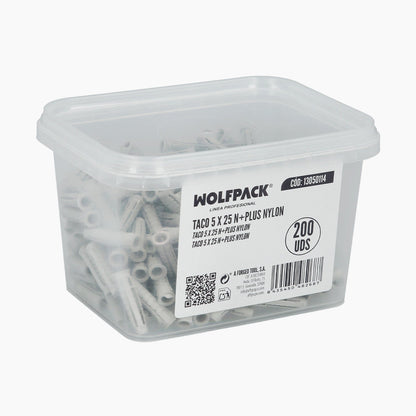 Taco 5 x 25 N+plus Nylon Caja 200 Uds.