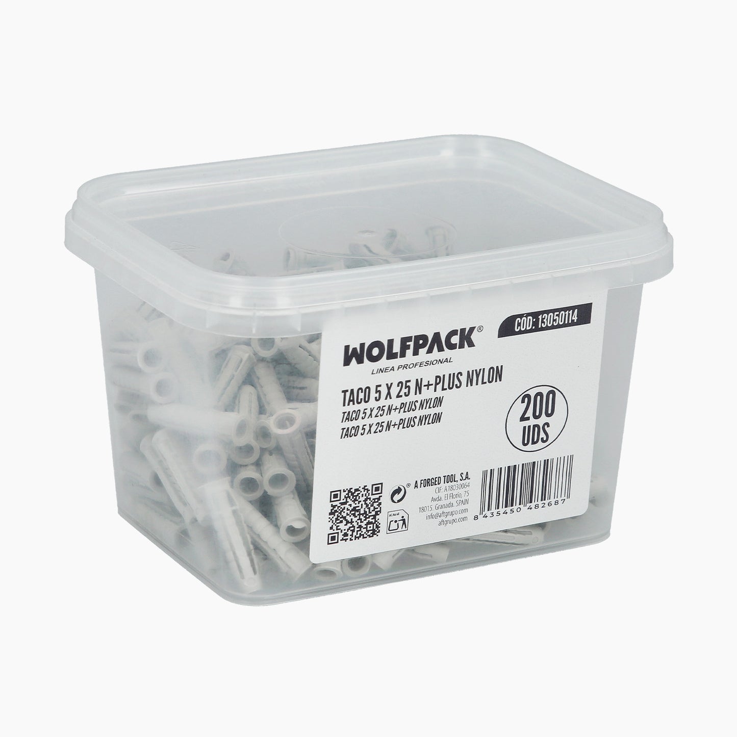 Taco 5 x 25 N+plus Nylon Caja 200 Uds.