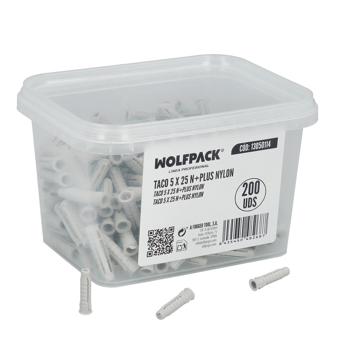 Taco 5 x 25 N+plus Nylon Caja 200 Uds.