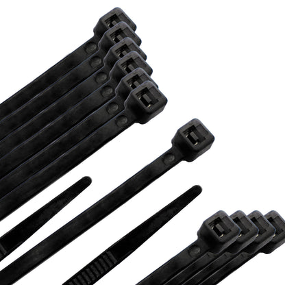 Brida Nylon 100%. Color Negro 2,5 x 135 mm. Bolsa 100 unidades. Abrazadera Plastico, Organizador Cables, Alta Resistencia