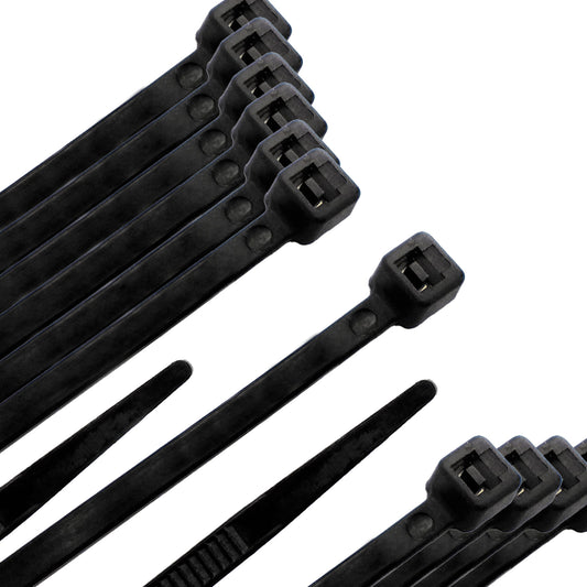 Cabeçada 100% Nylon. Cor Preto 7,8 x 540 mm. Bolsa 100 unidades. Braçadeira Plástica, Organizador de Cabos, Alta Resistência