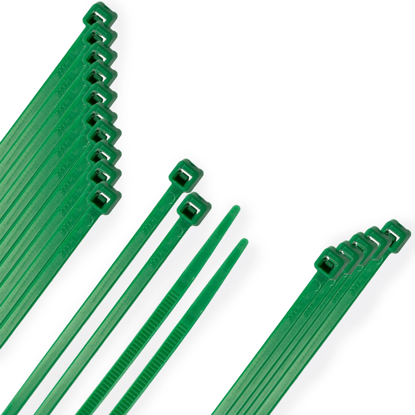 Cabeçada 100% Nylon. Cor verde 2,5 x 100 mm. Bolsa 100 Unidades. Braçadeira Plástica, Organizador de Cabos, Alta Resistência