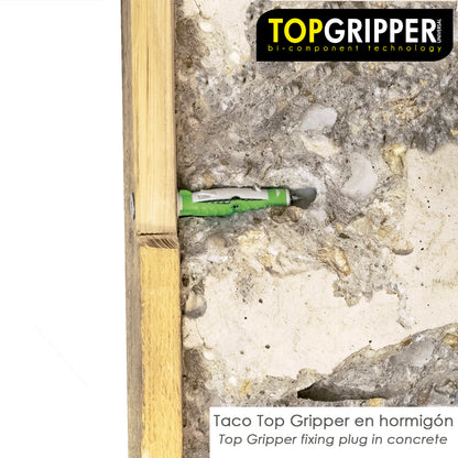 Taco Topgripper Bimaterial Ø 5 mm. (Caja 200 unidades) Taco Anclaje Universal, Taco Hormigon, Taco Pladur, Taco Ladrillo