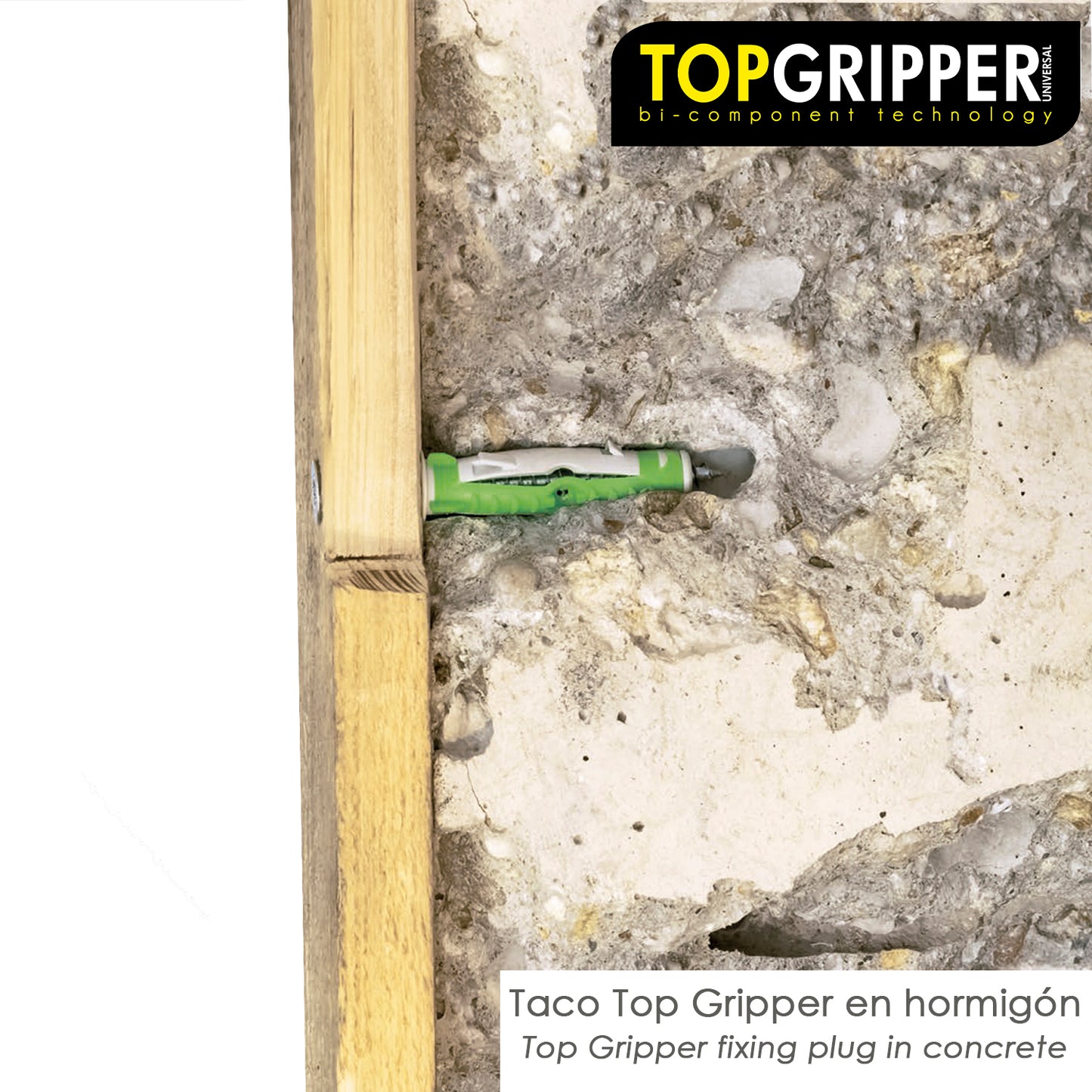 Bujão Topgripper bimatéria Ø 10 mm. (Caixa 75 unidades) Bujão de Ancoragem Universal, Bujão de Concreto, Bujão de Pladur, Bujão de Tijolo