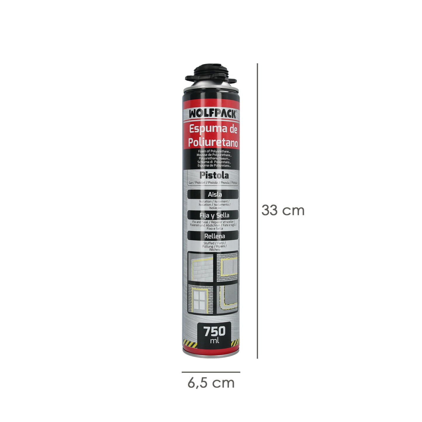 Espuma Poliuretano 750 Ml. Para Pistola Entry