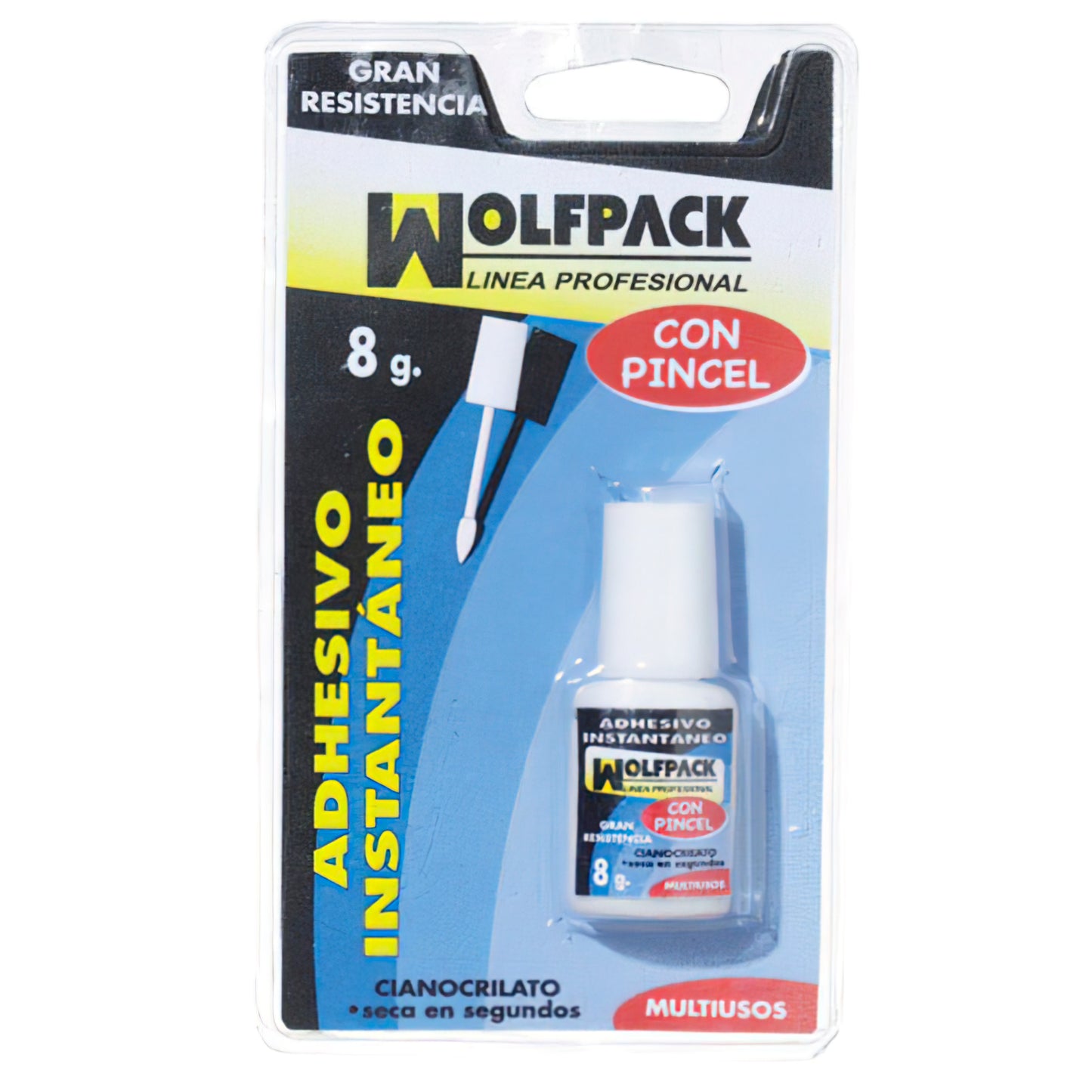 Cola de acrilato ciano Wolfpack 8 gramas com pincel