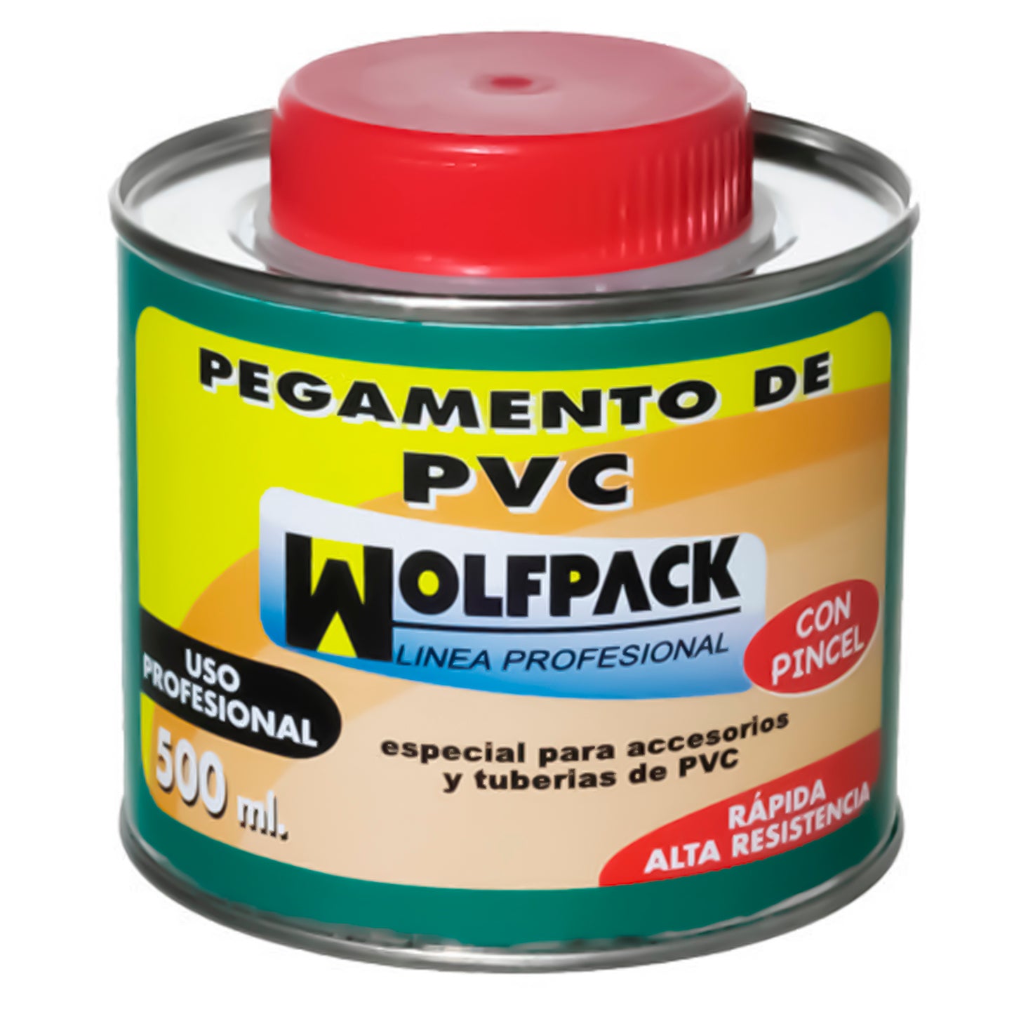 Pegamento Pvc  Wolfpack  Con Pincel 500 ml.