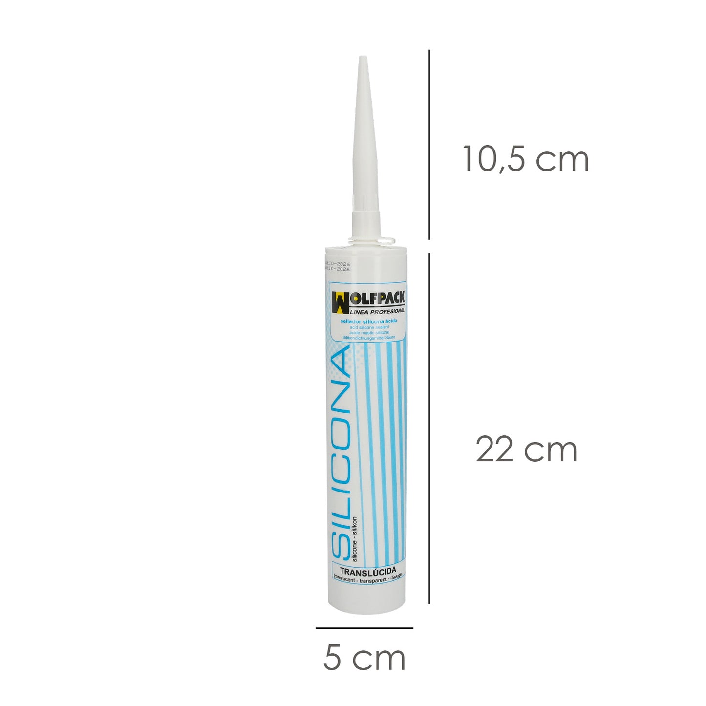 Silicone ácido transparente 280 cm³