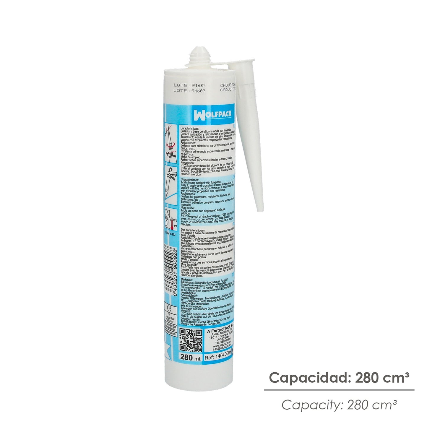Silicone ácido branco 280 cm³