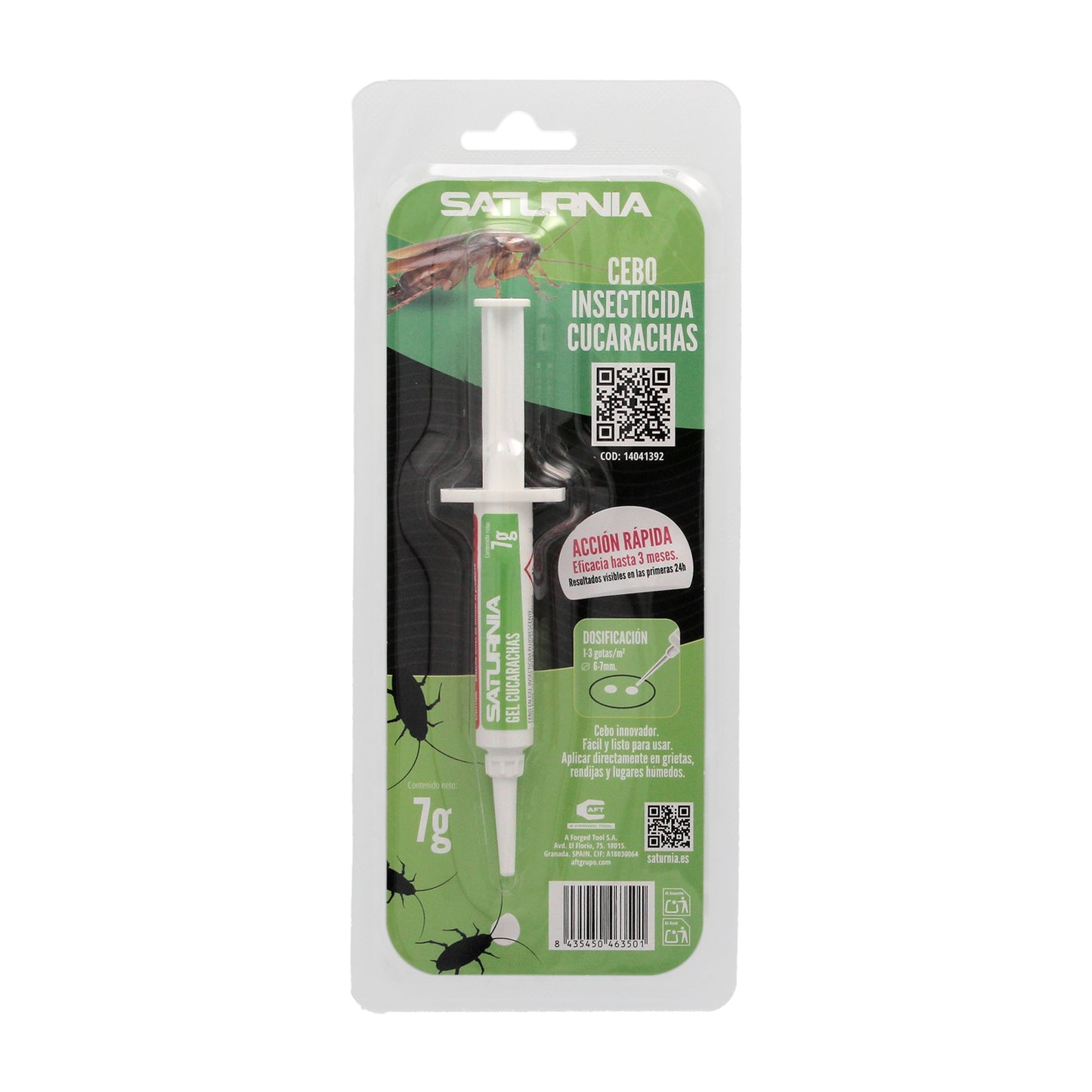 Cebo Insectida Gel Cucarachas Jeringa  7 Gramos