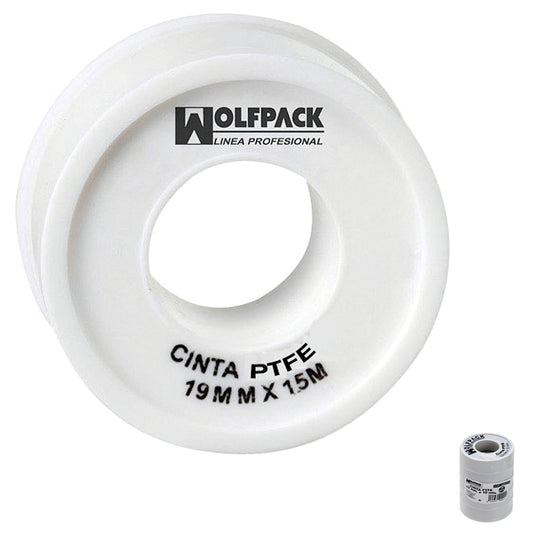 Pacote de 5 rolos Wolfpack PTFE 19 mm x 50 m