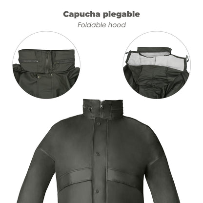 Fato de água de poliuretano verde à prova de água tamanho 7-L