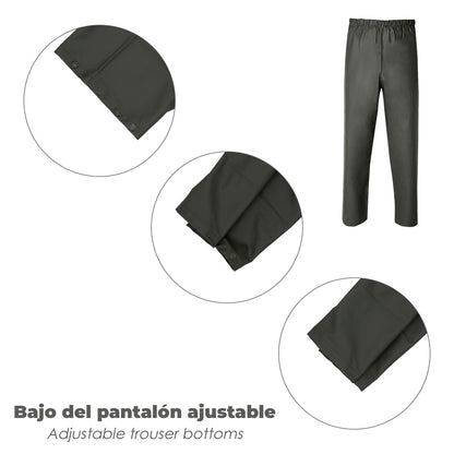 Fato de água de poliuretano verde à prova de água tamanho 7-L