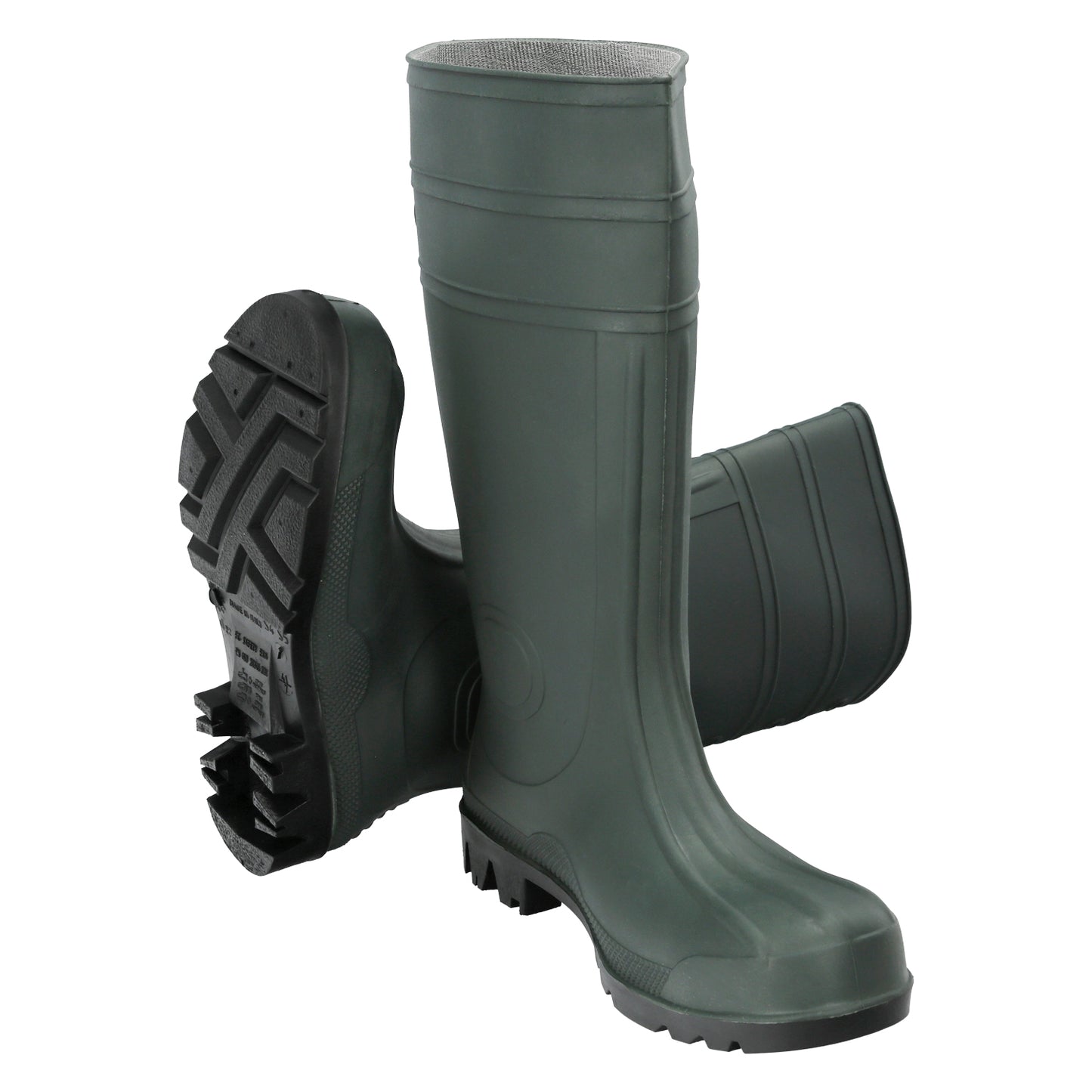 Botas de borracha de segurança verdes altas Nº 46 (par)