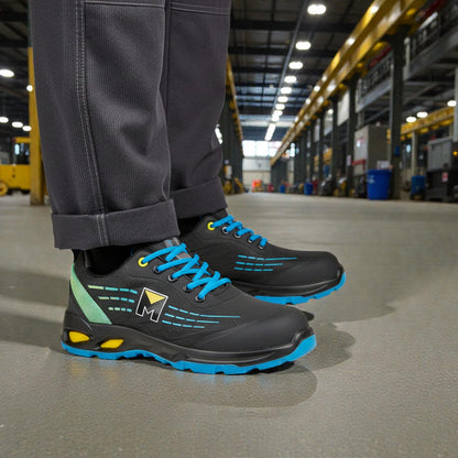 Deportiva Seguridad Maurer S3L Modelo Lapis Antideslizante con Suela Composite y Resistencia a los Hidrocarburos Talla 42.