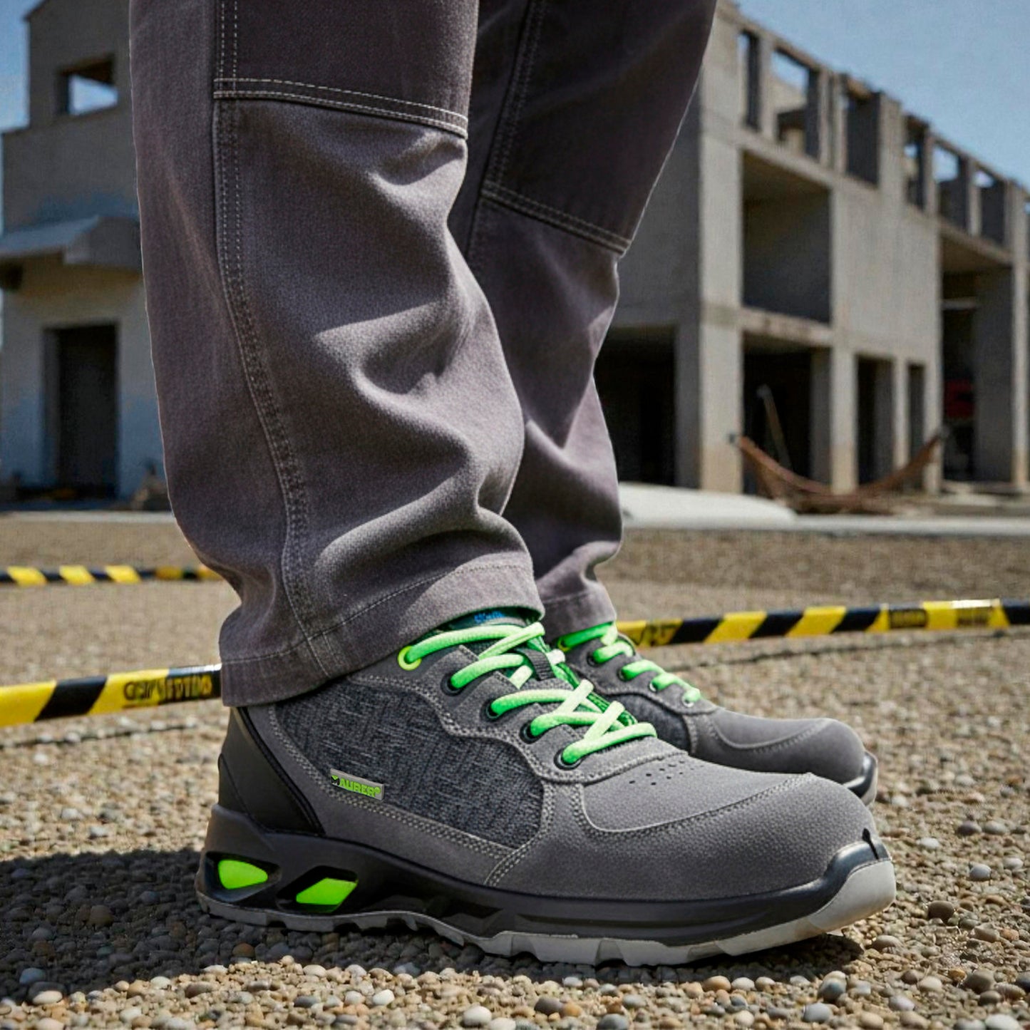 Zapatos Seguridad Maurer S1 Modelo Arlaz Antideslizante con Suela Composite y Resistencia a los Hidrocarburos. Talla 39.