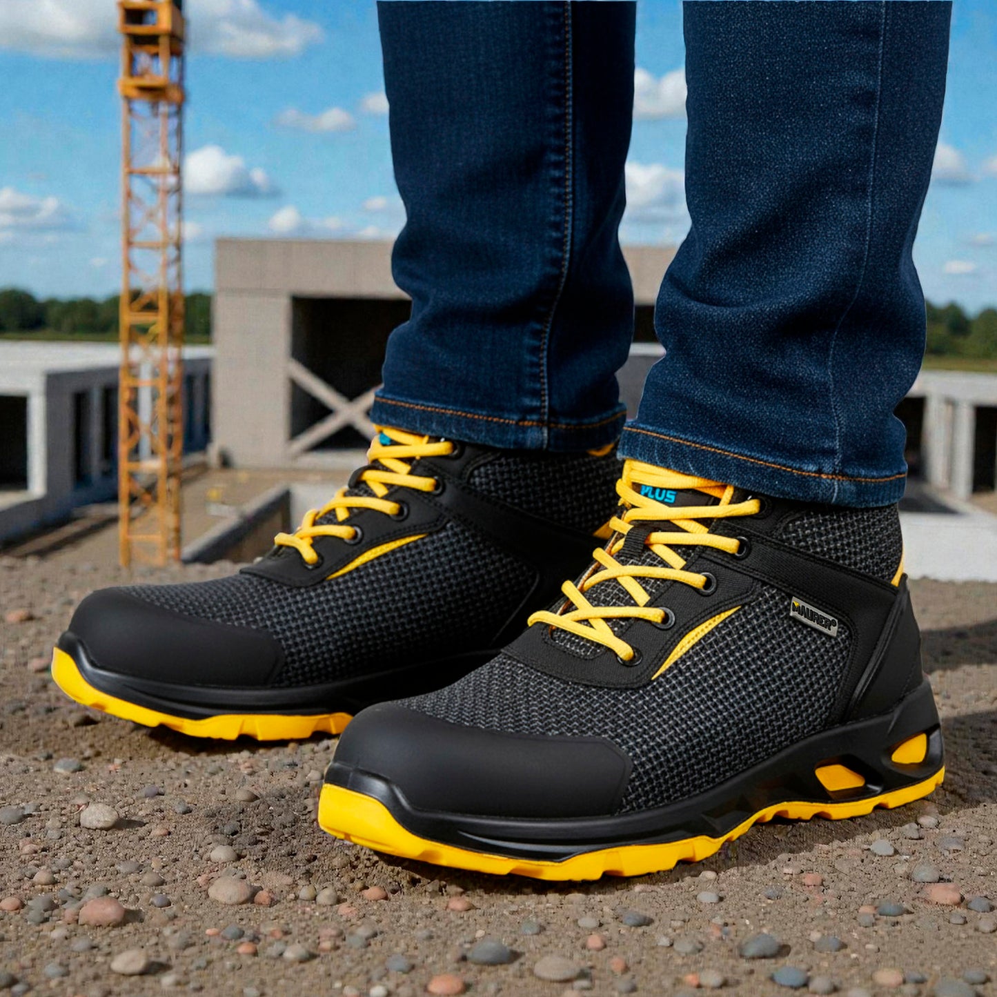 Botas Seguridad Maurer S3 Modelo Amerina Antideslizante con Suela Resistente a los Hidrocarburos. Talla 38.