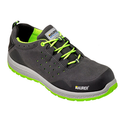 Deportiva Seguridad Maurer S1 Modelo Resia Antideslizante con Suela Resistente a los Hidrocarburos Talla 42.