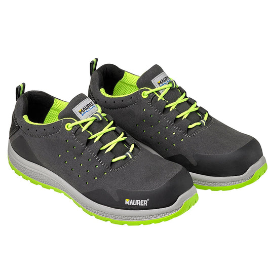 Deportiva Seguridad Maurer S1 Modelo Resia Antideslizante con Suela Resistente a los Hidrocarburos Talla 43.