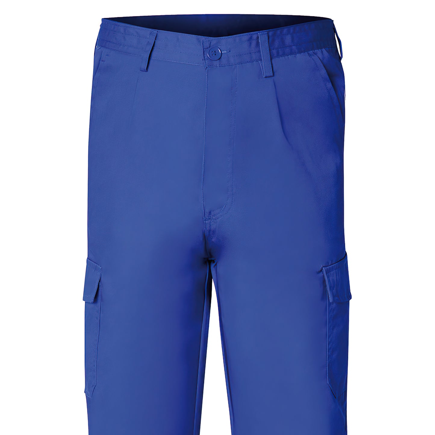 Calça de Trabalho Longa, Cor Azul, Multi-bolsos, Resistente, Tamanho 42