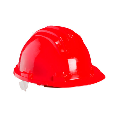 Capacetes vermelhos de trabalho