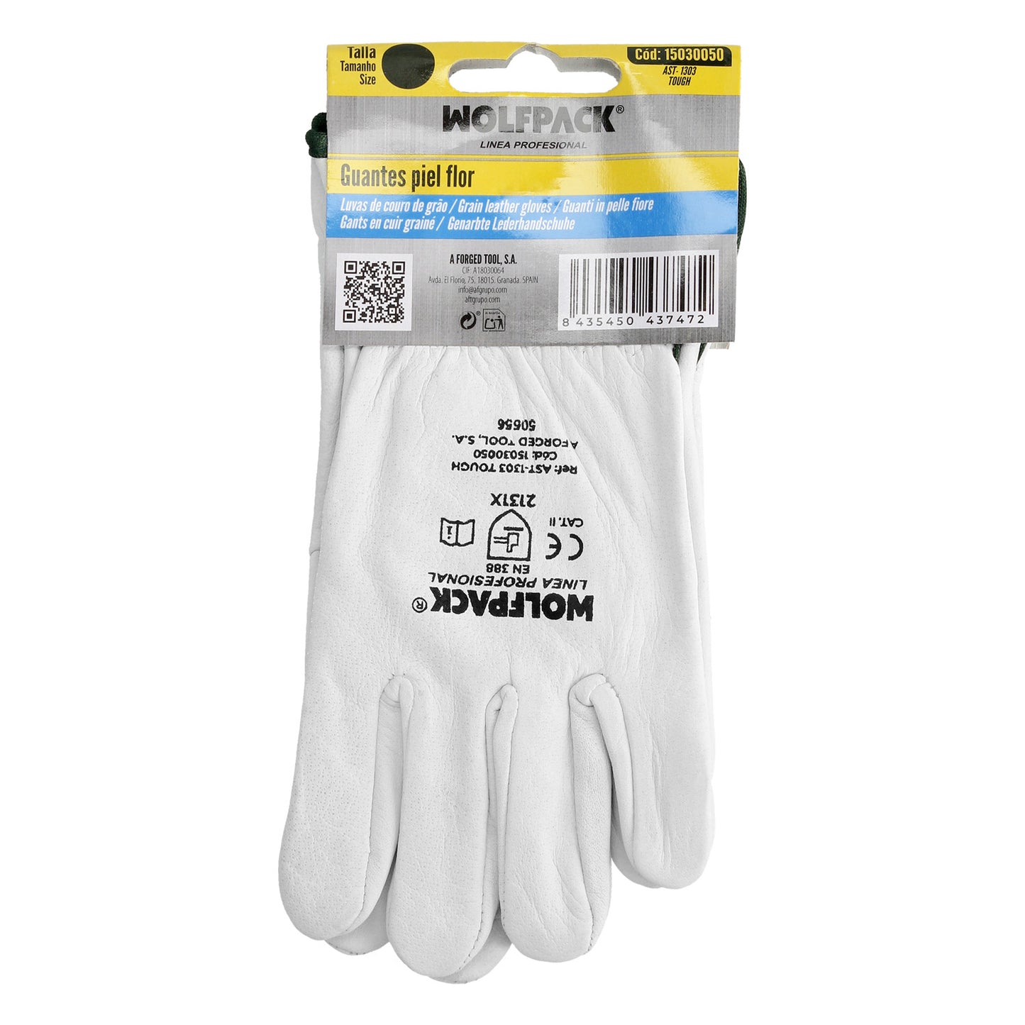 Guantes Piel FLOR  11" C/Colgador (Par)