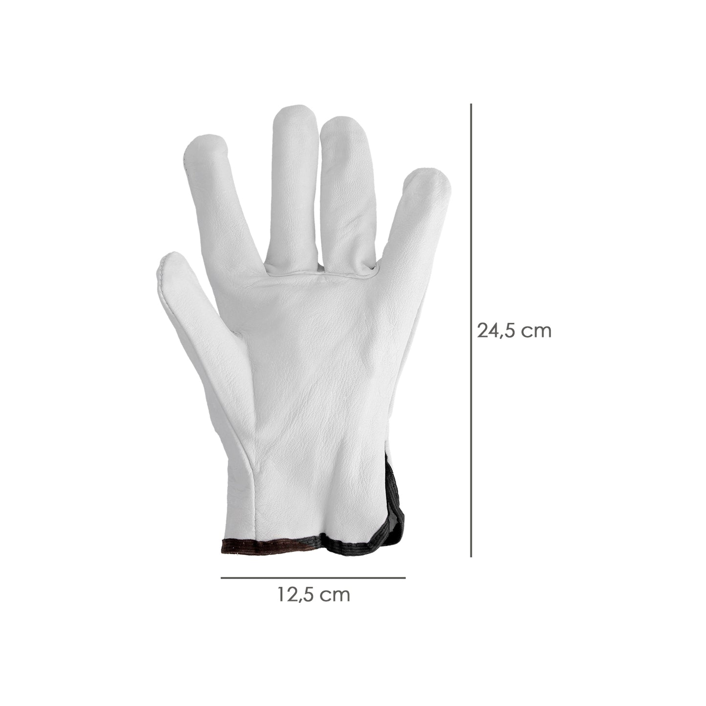 Guantes De Trabajo De Piel Flor De Vacuno, Proteccion Laboral, Riesgos Mecanicos, Guantes De Seguridad De Cuero. Talla 10" (Par)