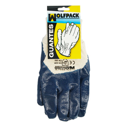 Luvas de nitrilo/lona para serviços pesados ​​Nimax 8" (par)