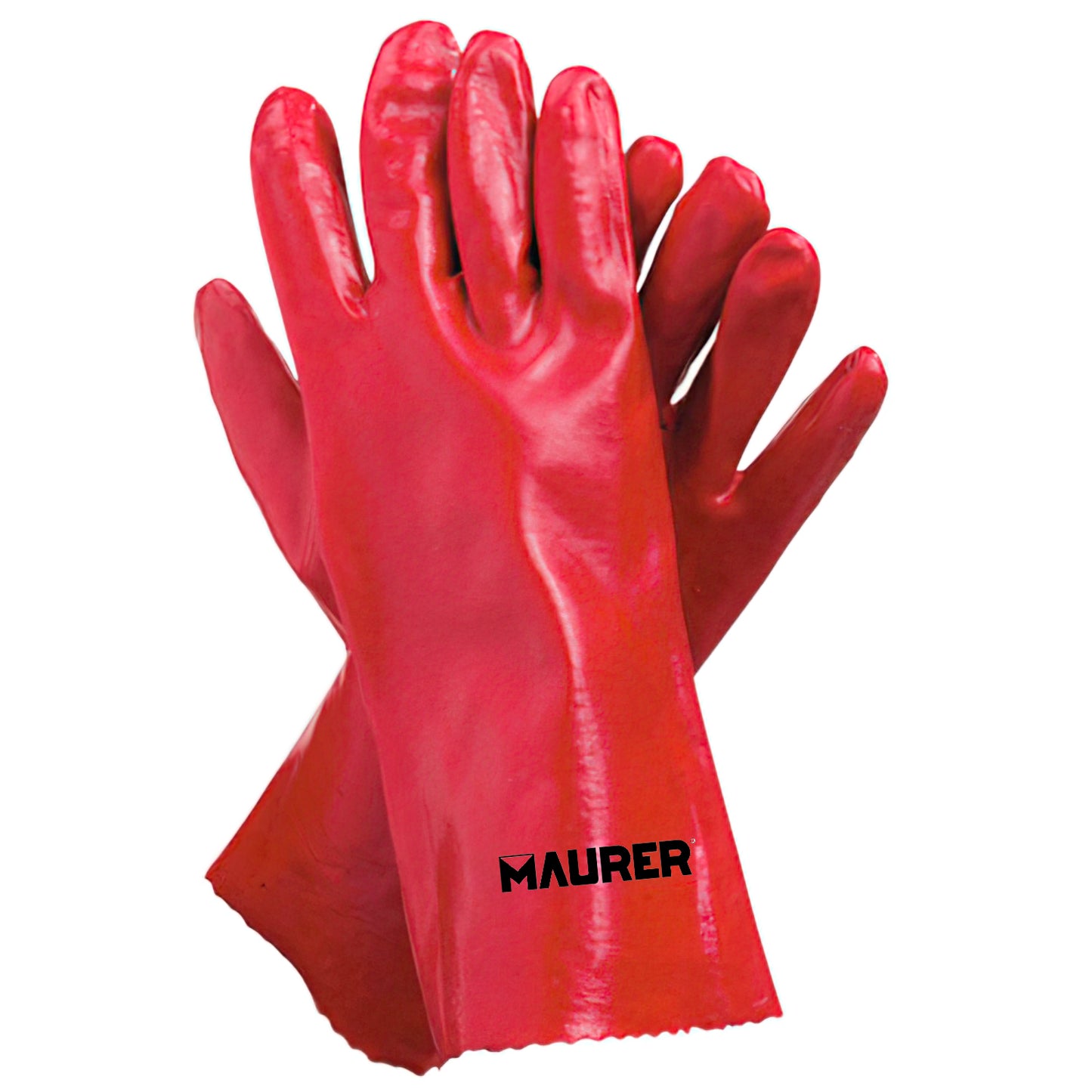 Guantes Pvc Rojo 35 cm. (Par)