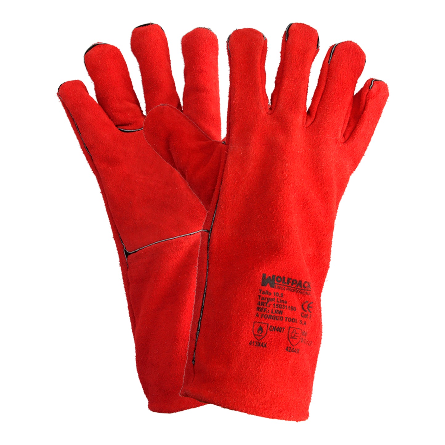 Guantes Soldar Denso Rojo Largo (Par)