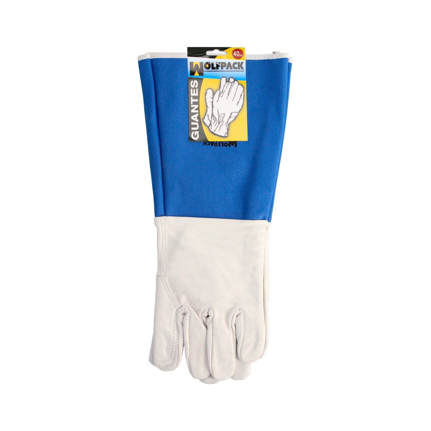 Guantes Piel Serraje Largos 40 cm. guante Resistente, Guante Comodo, Guantes De Trabajo, (Par)