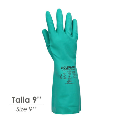 Guante Nitrilo Oil Resistant Talla L 9" (Par)