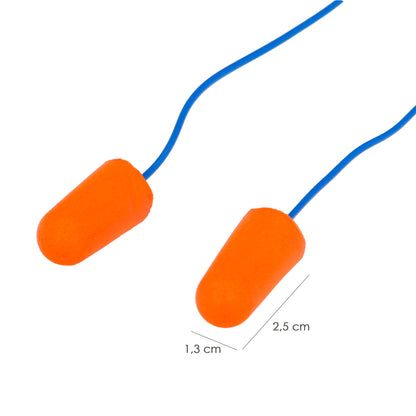 Tampão de ouvido de espuma 2 plugues com cabo Snr 31Db Trabalhando, dormindo, estudando, lendo, viajando, roncando, proteção auditiva