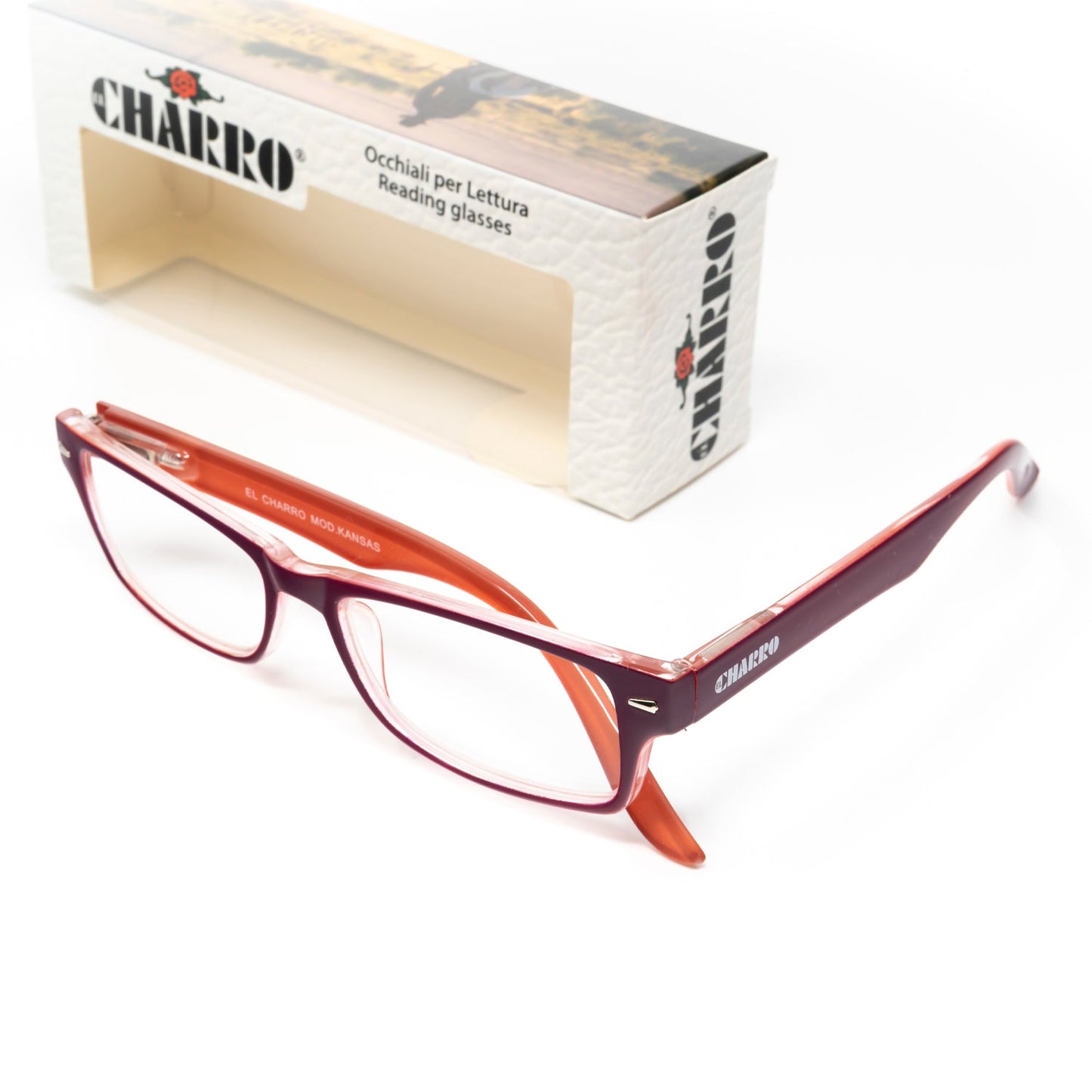 Gafas Lectura Kansas Morado / Naranja. Aumento +2,5 Gafas De Vista, Gafas De Aumento, Gafas Visión Borrosa