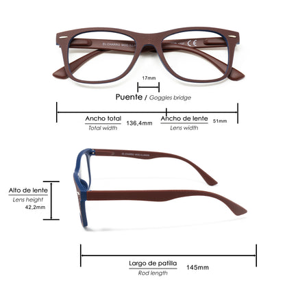 Gafas Lectura Illinois Rojas Aumento +1,5 Gafas De Vista, Gafas De Aumento, Gafas Visión Borrosa