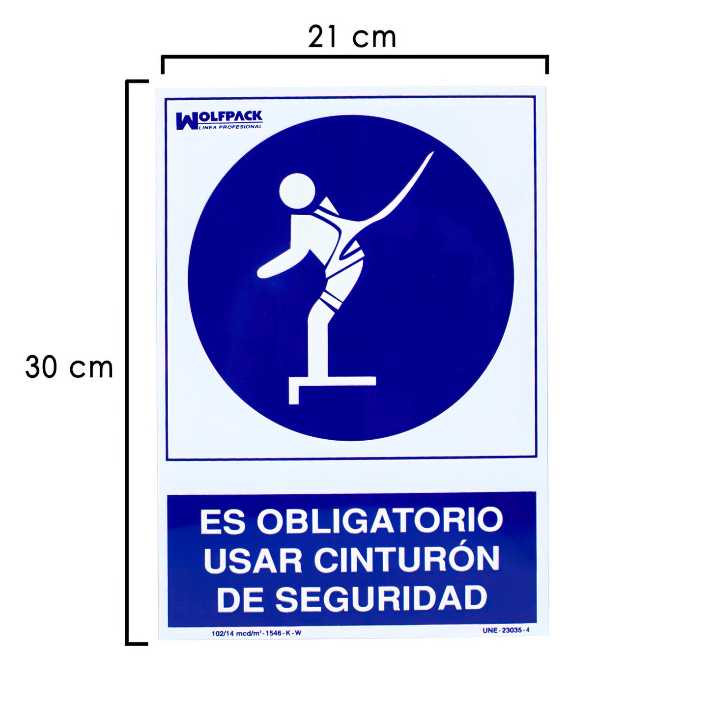 Poster Cinto de Segurança de Uso Obrigatório 30x21 cm.