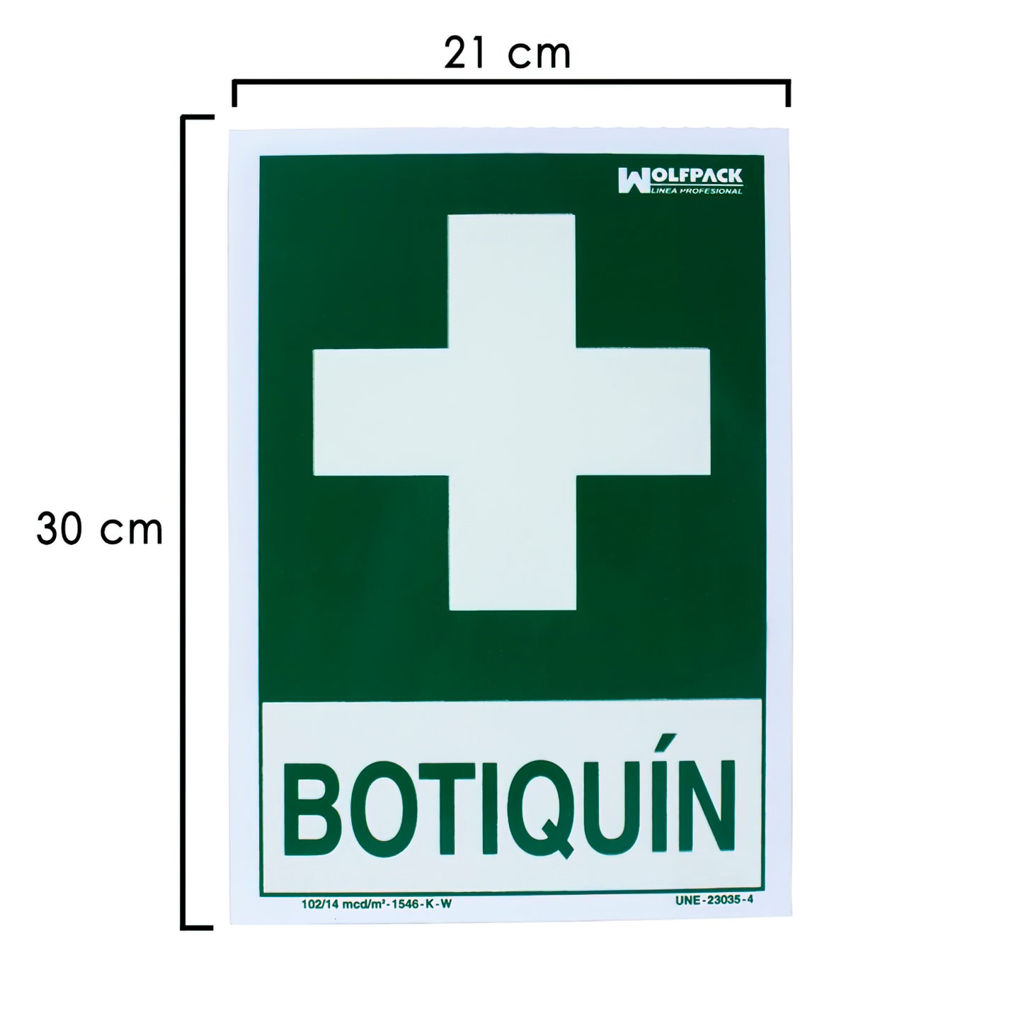 Cartaz kit de primeiros socorros 30x21 cm.
