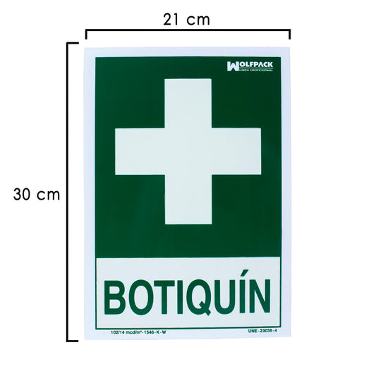 Cartaz kit de primeiros socorros 30x21 cm.
