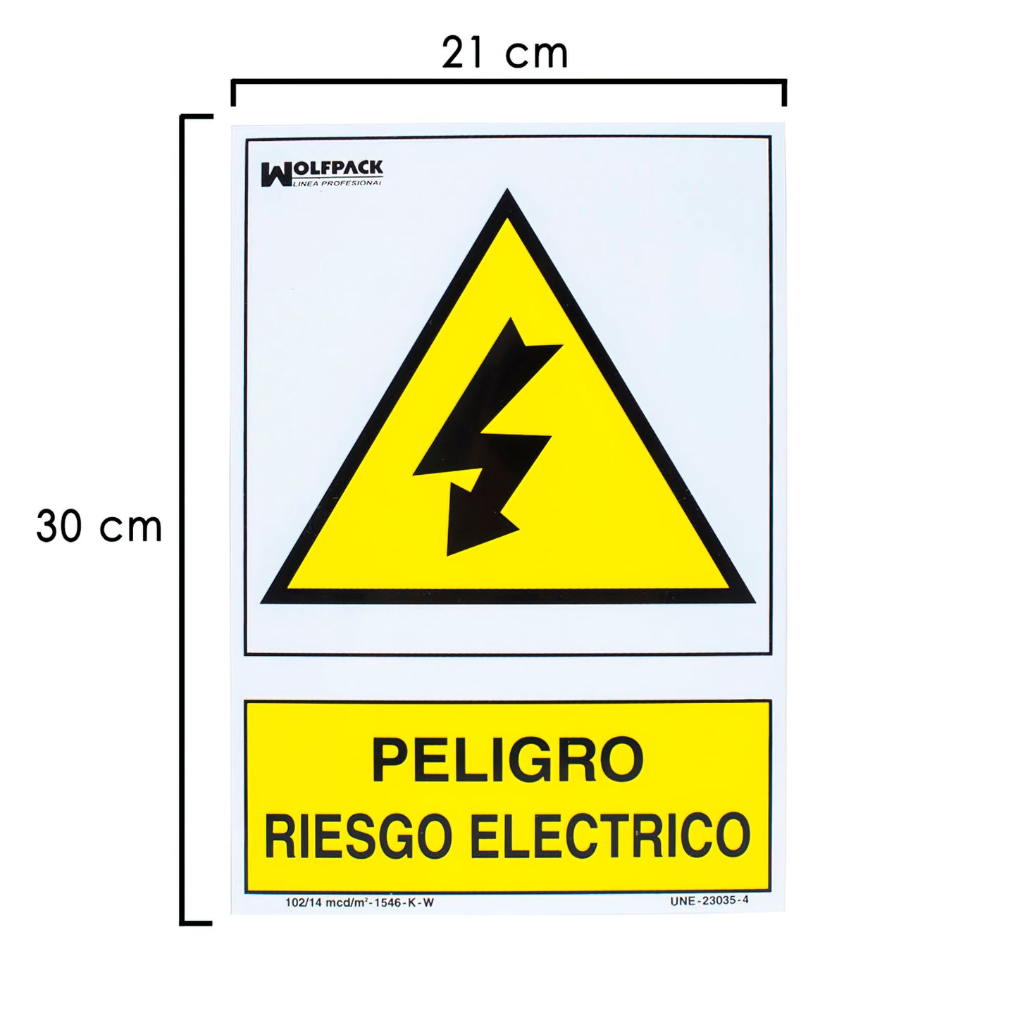 Pôster de Perigo Elétrico 30x21 cm.
