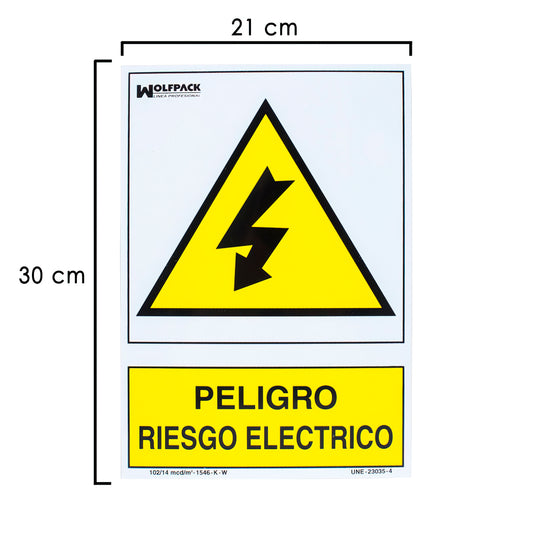 Pôster de Perigo Elétrico 30x21 cm.