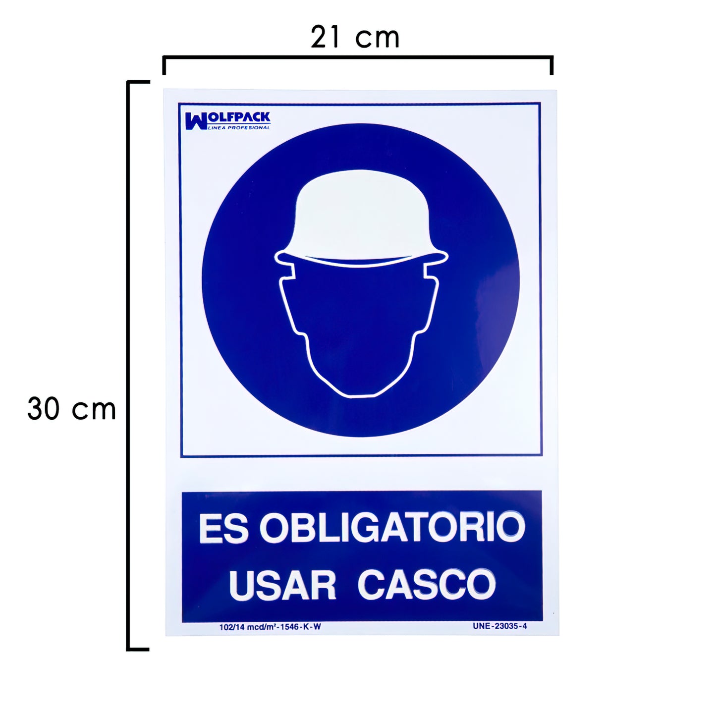 Poster Obrigatório Usar Capacete 30x21 cm.