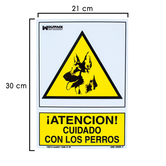 Pôster Cuidado com os Cães 30x21 cm.